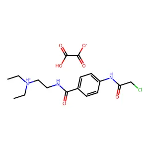Benzamide, 4-((chloroacetyl)amino)-N-(2-(diethylamino)ethyl)-, ethanedioate (1:1) structure