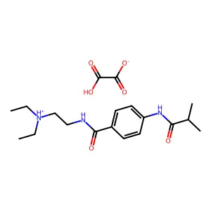 Benzamide, N-(2-(diethylamino)ethyl)-4-((2-methyl-1-oxopropyl)amino)-, ethanedioate (1:1) structure