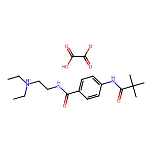 Benzamide, N-(2-(diethylamino)ethyl)-4-((2,2-dimethyl-1-oxopropyl)amino)-, ethanedioate (1:1) structure