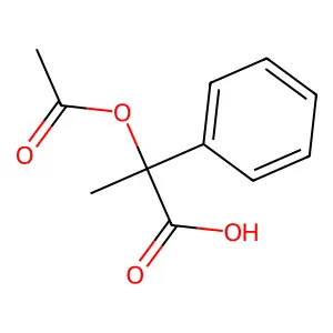 ALPHA-METHYL-ALPHA-ACETYLOXYBENZENEACETIC ACID structure