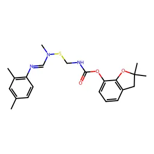 (2,2-dimethyl-3H-1-benzofuran-7-yl) N-[[(2,4-dimethylphenyl)iminomethyl-methylamino]sulfanylmethyl]carbamate structure