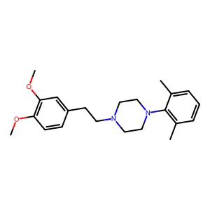 1-[2-(3,4-dimethoxyphenyl)ethyl]-4-(2,6-dimethylphenyl)piperazine structure