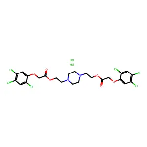 Acetic acid, (2,4,5-trichlorophenoxy)-, 1,4-piperazinediyldi-2,1-ethanediyl ester, dihydrochloride structure