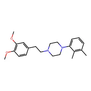 1-[2-(3,4-dimethoxyphenyl)ethyl]-4-(2,3-dimethylphenyl)piperazine structure