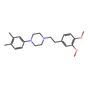 1-[2-(3,4-dimethoxyphenyl)ethyl]-4-(3,4-dimethylphenyl)piperazine structure