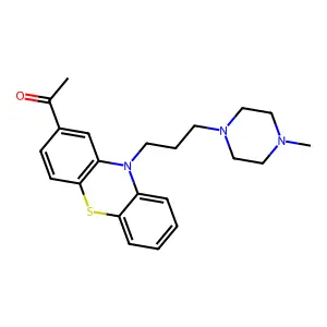 1-[10-[3-(4-methylpiperazin-1-yl)propyl]phenothiazin-2-yl]ethanone structure