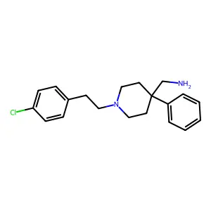[1-[2-(4-chlorophenyl)ethyl]-4-phenylpiperidin-4-yl]methanamine structure