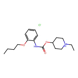 (1-ethylpiperidin-1-ium-4-yl) N-(2-butoxyphenyl)carbamate chloride structure