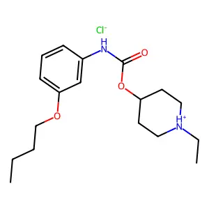 (1-ethylpiperidin-1-ium-4-yl) N-(3-butoxyphenyl)carbamate chloride structure