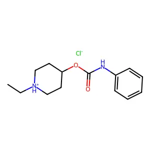 (1-ethylpiperidin-1-ium-4-yl) N-phenylcarbamate chloride structure
