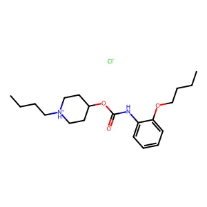 (1-butylpiperidin-1-ium-4-yl) N-(2-butoxyphenyl)carbamate chloride structure