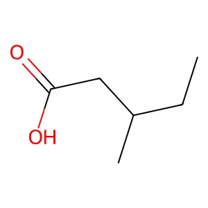 3-Methylvaleric acid structure