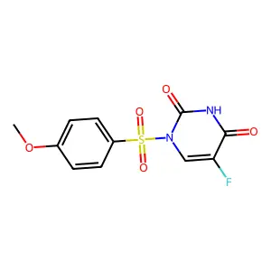 Structure of Uracil, 5-fluoro-N-((p-methoxyphenyl)sulfonyl)-