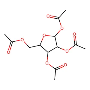 1,2,3,5-Tetra-O-acetylpentofuranose structure