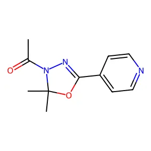 1-[2,2-dimethyl-5-(pyridin-4-yl)-1,3,4-oxadiazol-3(2H)-yl]ethanone structure