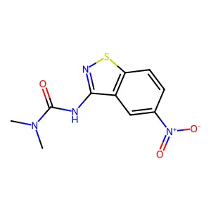 1,1-Dimethyl-3-(5-nitro-1,2-benzothiazol-3-yl)urea structure