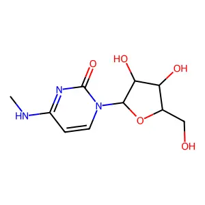 1-[(2R,3R,4S,5R)-3,4-dihydroxy-5-(hydroxymethyl)oxolan-2-yl]-4-(methylamino)pyrimidin-2-one structure