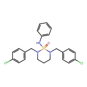 1,3-bis[(4-chlorophenyl)methyl]-2-oxo-N-phenyl-1,3,2lambda5-diazaphosphinan-2-amine structure