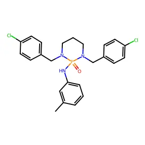 1,3-bis[(4-chlorophenyl)methyl]-N-(3-methylphenyl)-2-oxo-1,3,2lambda5-diazaphosphinan-2-amine structure