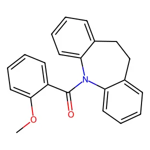 10,11-dihydro-5H-dibenzo[b,f]azepin-5-yl(2-methoxyphenyl)methanone structure