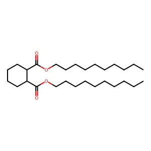 1,2-Cyclohexanedicarboxylic acid, didecyl ester structure