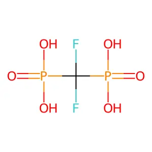 [difluoro(phosphono)methyl]phosphonic acid structure