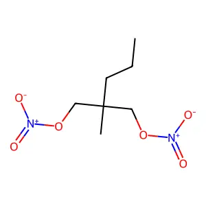 2-Methyl-2-propylpropane-1,3-diyl dinitrate structure