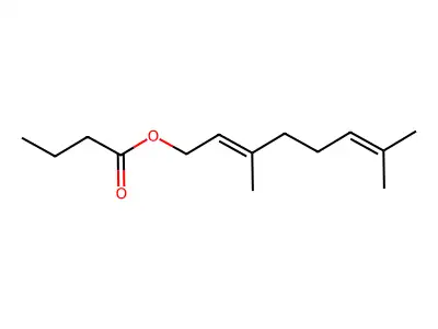 Geranyl butyrate structure