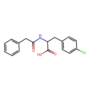 N-Phenylacetyl-p-chlorophenylalanine, DL- structure