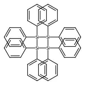 Octaphenylcyclotetrasilane structure