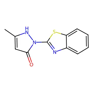 1-(1,3-benzothiazol-2-yl)-3-methyl-1H-pyrazol-5-ol structure