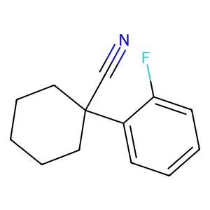 1-(2-fluorophenyl)cyclohexane-1-carbonitrile structure