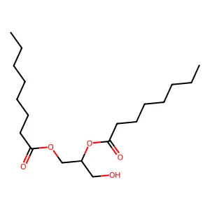(3-hydroxy-2-octanoyloxypropyl) octanoate structure