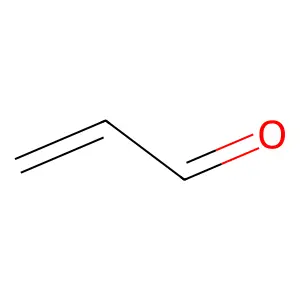 Acrolein, stabilized with 3 wt% water, 1000ppm hydroquinone, stored over Copper structure