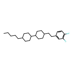 1,2-difluoro-4-[2-[4-(4-pentylcyclohexyl)cyclohexyl]ethyl]benzene structure