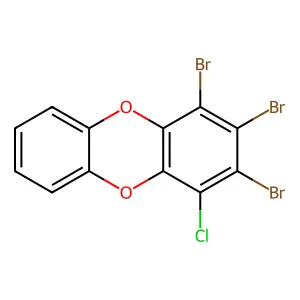 1,2,3-tribromo-4-chlorodibenzo-p-dioxin structure