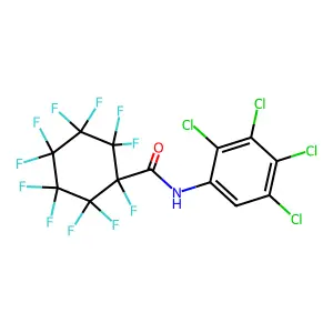 1,2,2,3,3,4,4,5,5,6,6-Undecafluoro-N-(2,3,4,5-tetrachlorophenyl)cyclohexanecarboxamide structure