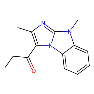 1-(2,4-dimethylimidazo[1,2-a]benzimidazol-1-yl)propan-1-one structure