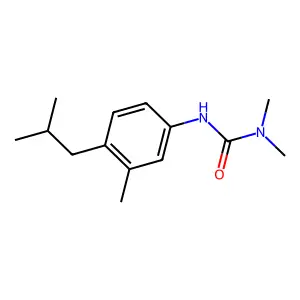 1,1-Dimethyl-3-(3-methyl-4-(2-methylpropyl)phenyl)urea structure