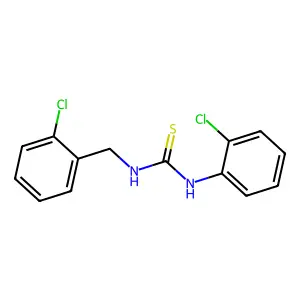 1-(2-chlorophenyl)-3-[(2-chlorophenyl)methyl]thiourea structure