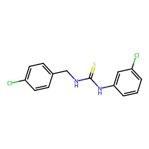 1-(3-chlorophenyl)-3-[(4-chlorophenyl)methyl]thiourea structure