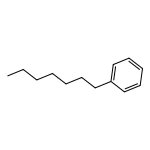 Heptylbenzene structure