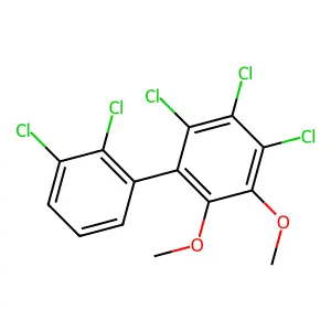 1,2,3-trichloro-4-(2,3-dichlorophenyl)-5,6-dimethoxybenzene structure