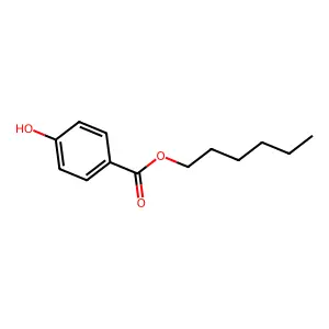 Hexyl 4-hydroxybenzoate structure