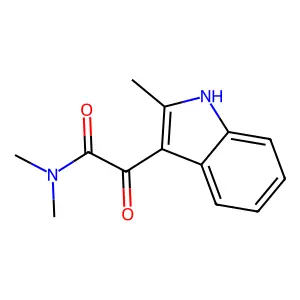 N,N-dimethyl-2-(2-methyl-1H-indol-3-yl)-2-oxoacetamide structure