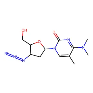 1-[(2R,4S,5S)-4-azido-5-(hydroxymethyl)oxolan-2-yl]-4-(dimethylamino)-5-methylpyrimidin-2-one structure