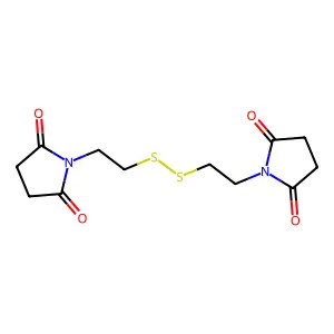1-[2-[2-(2,5-dioxopyrrolidin-1-yl)ethyldisulfanyl]ethyl]pyrrolidine-2,5-dione structure