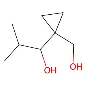 1-[1-(hydroxymethyl)cyclopropyl]-2-methylpropan-1-ol structure