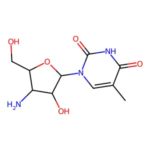1-[(2R,3R,4S,5S)-4-amino-3-hydroxy-5-(hydroxymethyl)oxolan-2-yl]-5-methylpyrimidine-2,4-dione structure