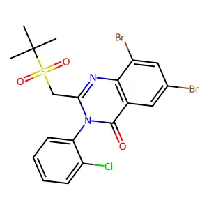 Compound C19H17Br2ClN2O3S structure